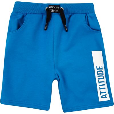 Mini boys blue attitude swim shorts